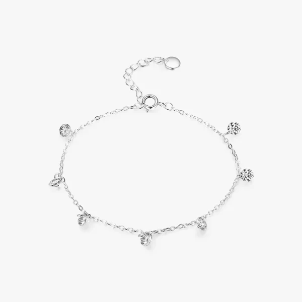 Pulsera artística glamurosas redondas de plata