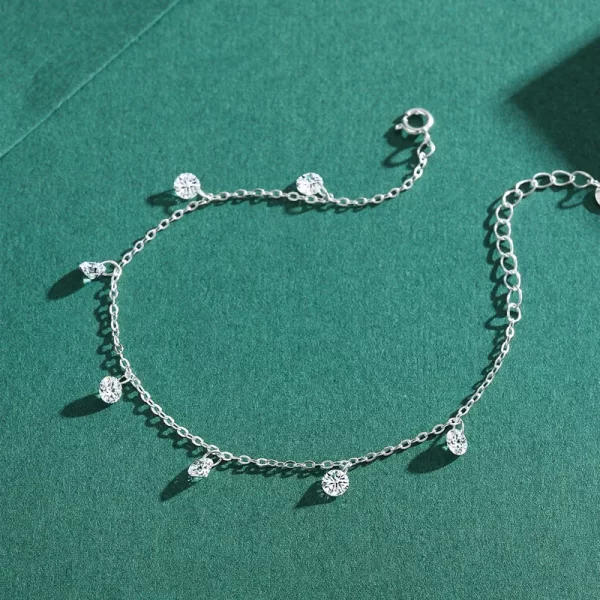 Pulsera artística glamurosas redondas de plata - Imagen 2