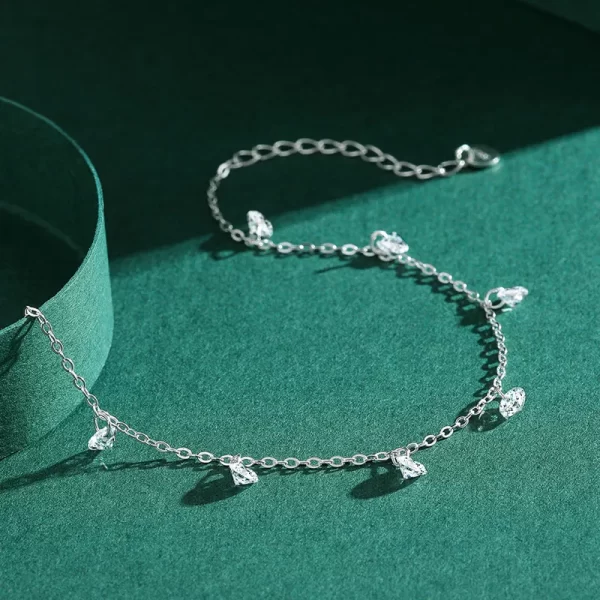 Pulsera artística glamurosas redondas de plata - Imagen 4